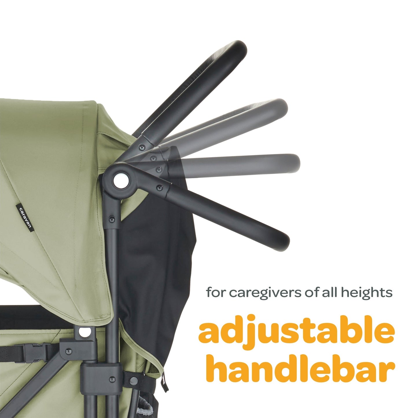 Larktale Caravan Quad Stroller, 4-Seater Wagon, 214 lb Capacity, Chelsea Green