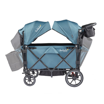 Larktale Caravan V3 Stroller, 2-Seater Kids Wagon, 207 lb Capacity, Seaford Blue