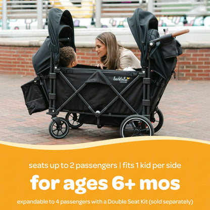 Larktale Caravan V3 Stroller, 2-Seater Kids Wagon, 207lb Capacity, Chelsea Green