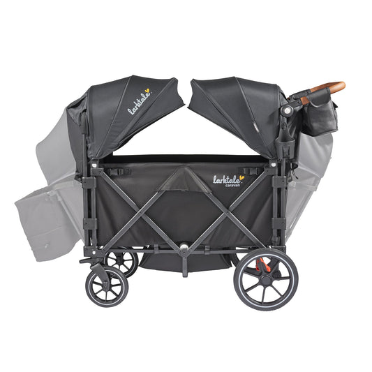 Larktale Caravan V3 Stroller, 2-Seater Kids Wagon, 207 lb Capacity, Byron Black