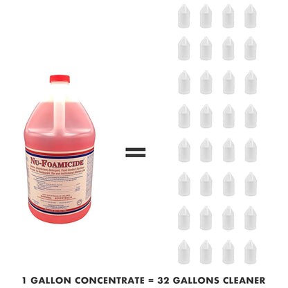 Glissen Nu-Foamicide Cleaner Concentrate, Industrial & Commercial, 1 Gal, 300048