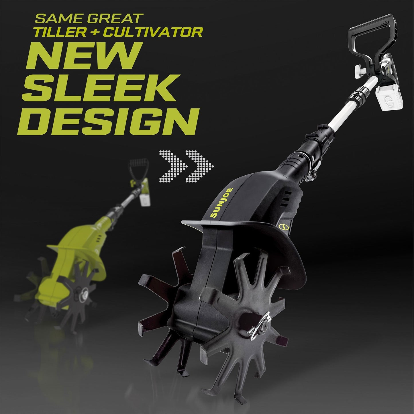 Sun Joe 24V Cordless Garden Tiller & Cultivator, 6" Dual Blades, 24V-TLR-LTE-A