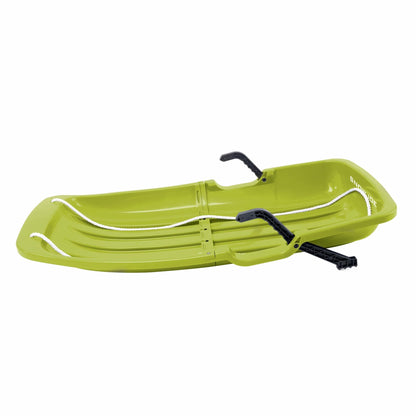 Snow Joe Plastic Snow Sled, 48” Sledding Toboggan Board w/ Handles, SJ-SLD48-GRN