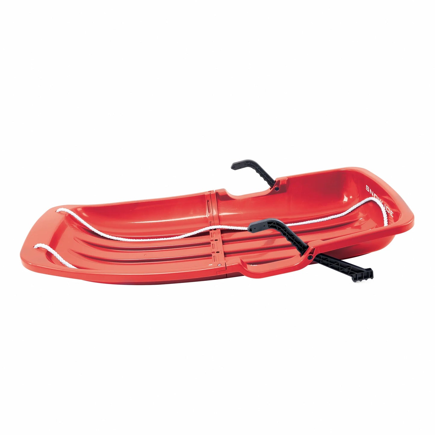 Snow Joe Plastic Snow Sled, 48” Sledding Toboggan Board w/ Handles, SJ-SLD48-RED
