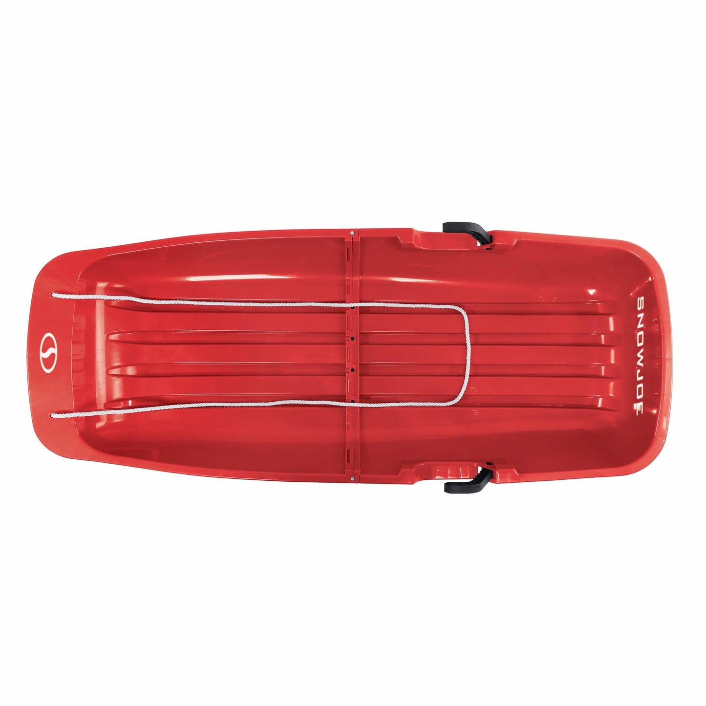 Snow Joe Plastic Snow Sled, 48” Sledding Toboggan Board w/ Handles, SJ-SLD48-RED
