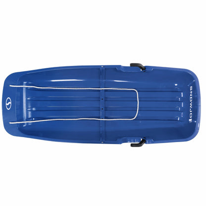 Snow Joe Plastic Snow Sled, 48” Sledding Toboggan Board w/ Handles, SJ-SLD48-SJB