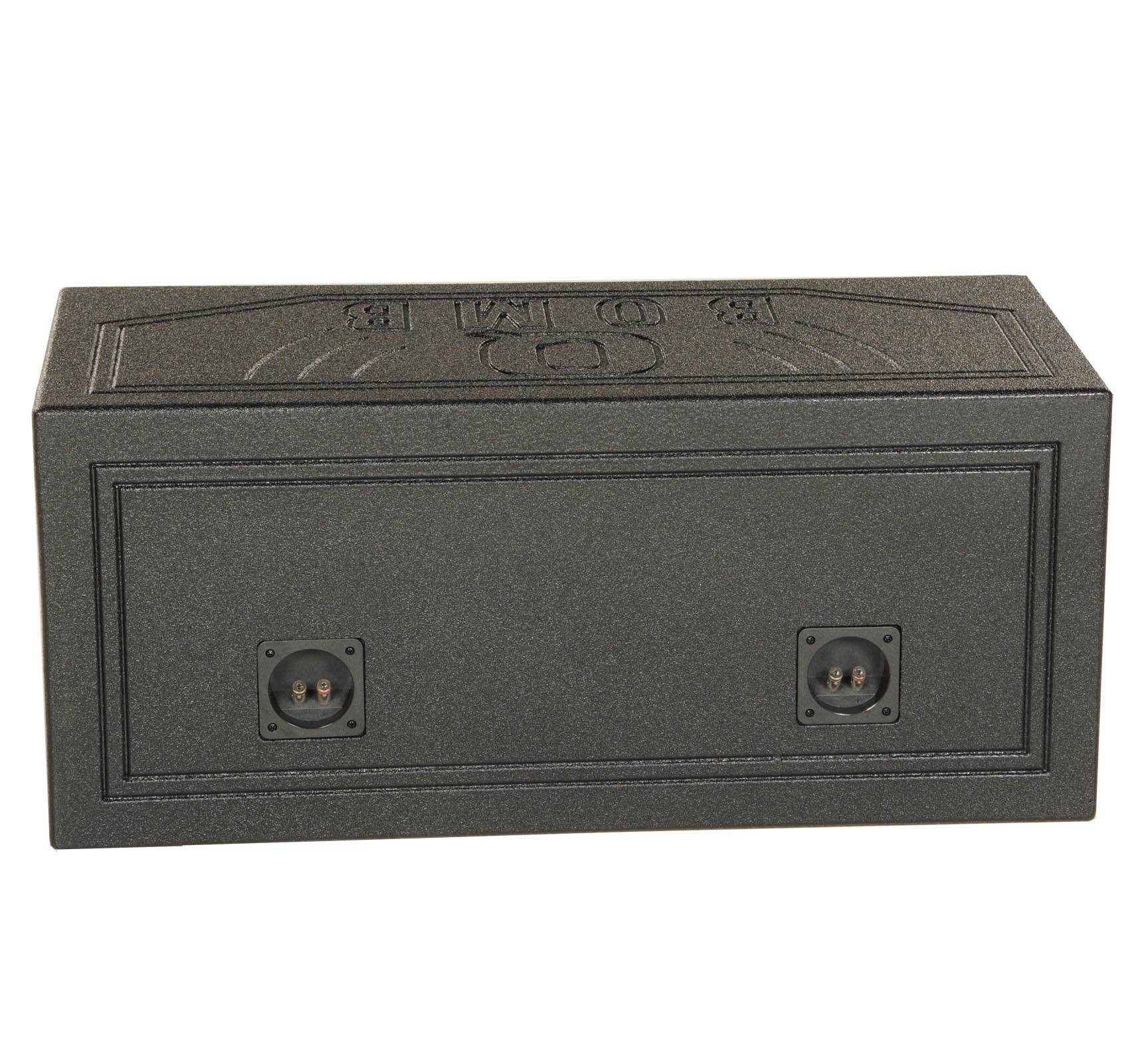 Q Power QBOMB15V Dual 15" Vented Port Subwoofer Sub Box w/ Bedliner Spray - Find Fresh Goods