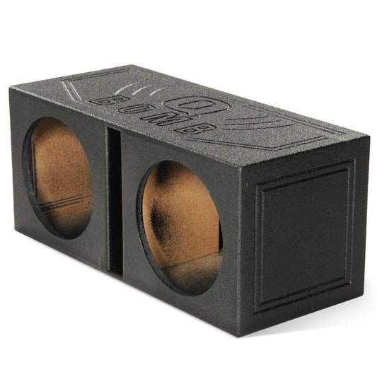 Q Power QBOMB15V Dual 15" Vented Port Subwoofer Sub Box w/ Bedliner Spray - Find Fresh Goods