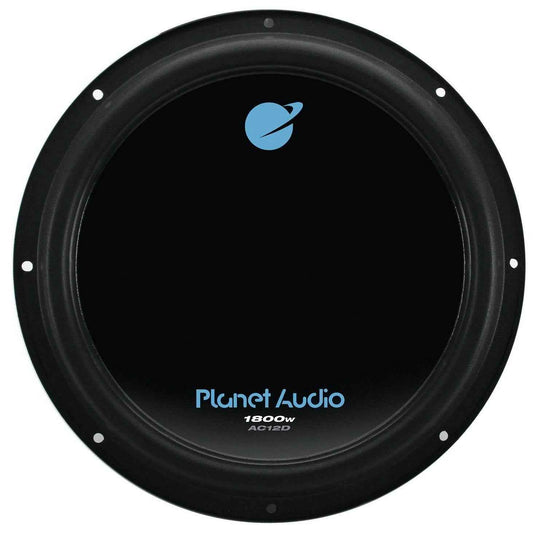 Planet Audio AC12D 12 Inch 1800 Watts 4 Ohm Dual Voice Coil Car Audio Subwoofer