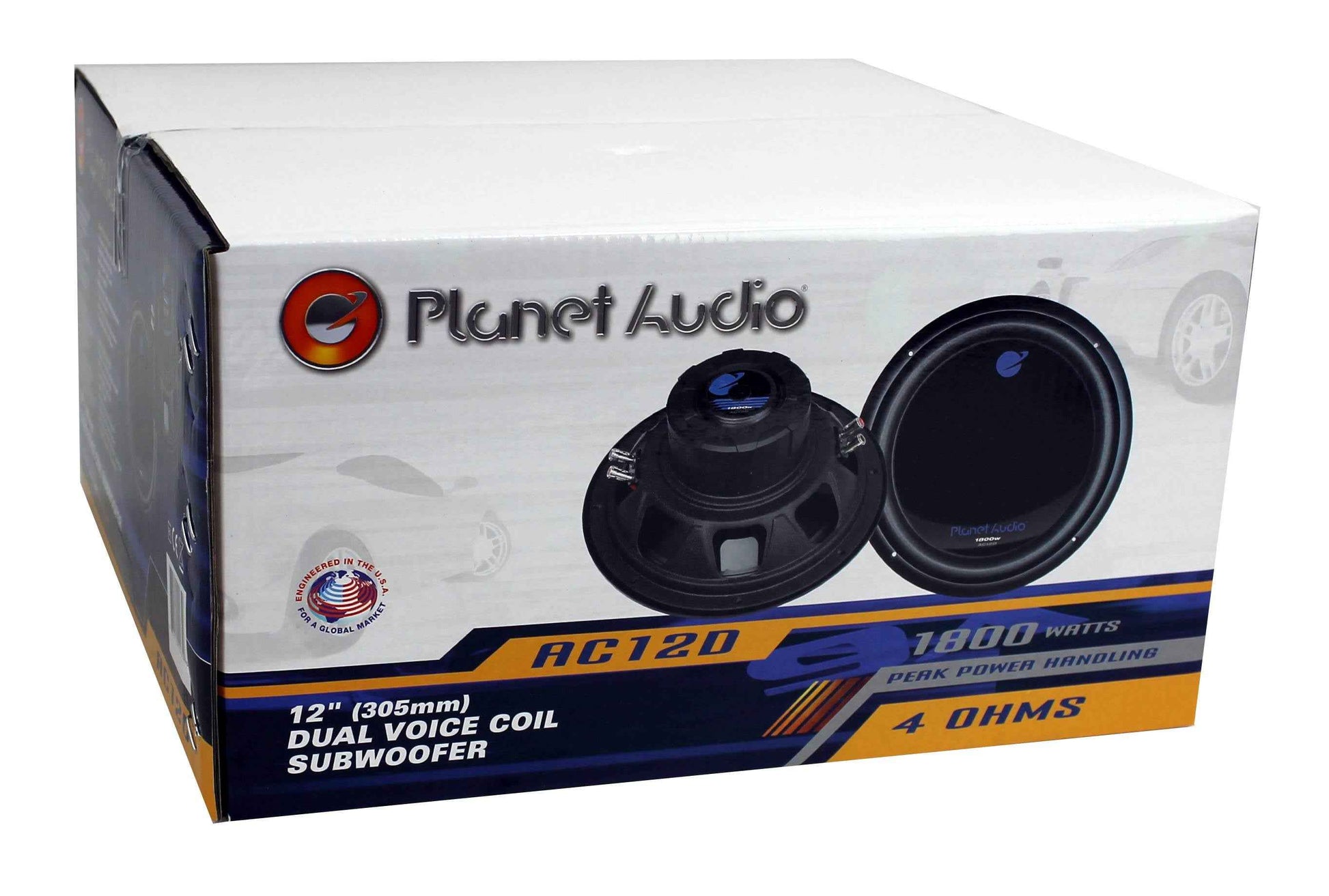 Planet Audio AC12D 12 Inch 1800 Watts 4 Ohm Dual Voice Coil Car Audio Subwoofer