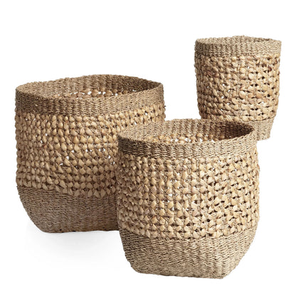 texxture 3 Pack Palomar Woven Basket Nesting Organizer Bins, Home Decor, Natural