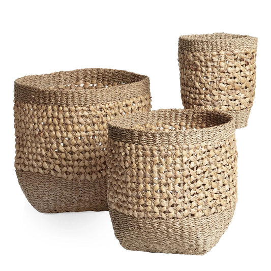 texxture 3 Pack Palomar Woven Basket Nesting Organizer Bins, Home Decor, Natural