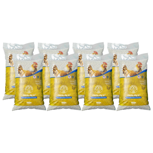 Premium Chicken Sand, Odor Eliminating Bedding for Coops, 50 Lb Bag, 8 Pack