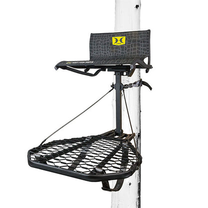 Hawk CRUZR Hang On Stand, Lumbar Seat Hunting Gear with Welded Platform, 34x24"