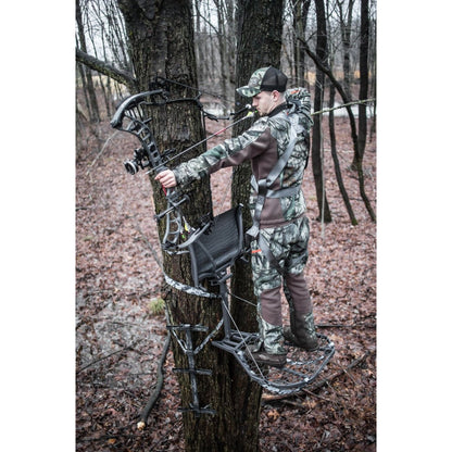 Hawk CRUZR Hang On Stand, Lumbar Seat Hunting Gear with Welded Platform, 34x24"