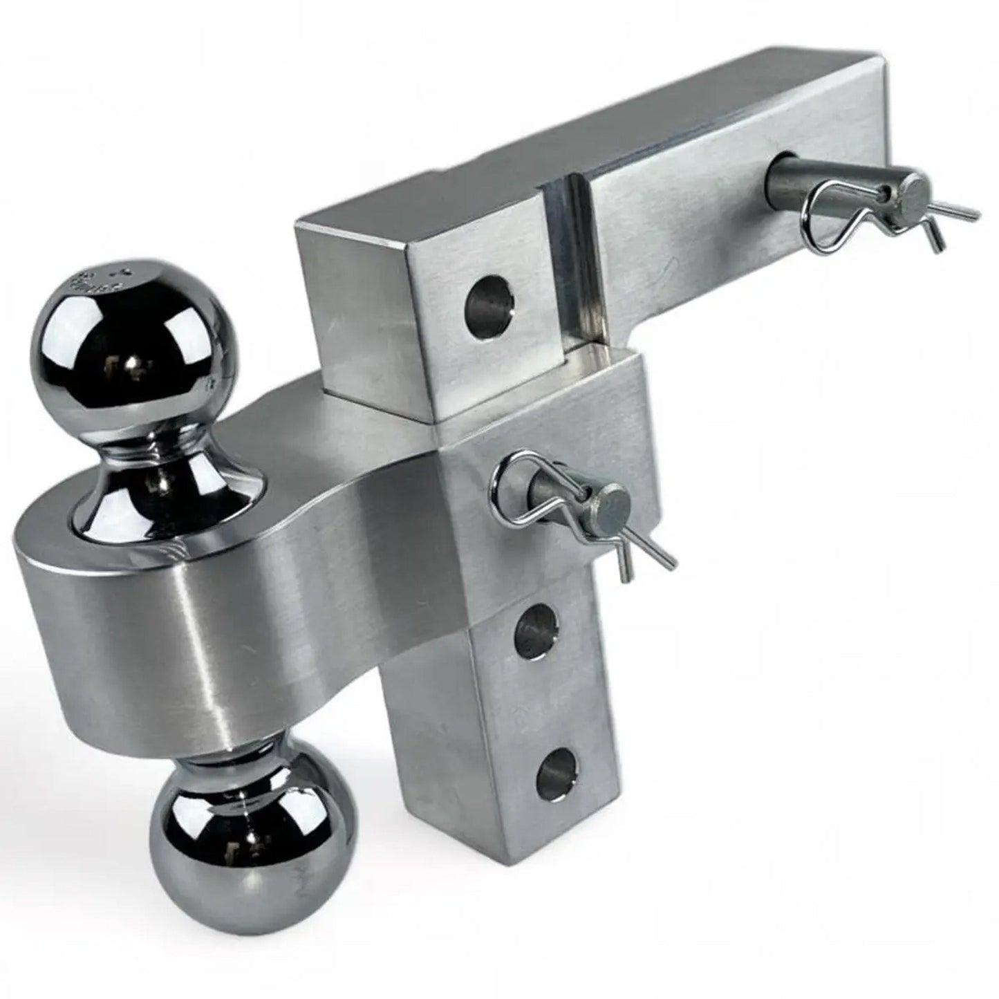 Uriah Products Adjustable Aluminum Hitch Mount with 2" & 2.31" Balls, Silver - Find Fresh Goods