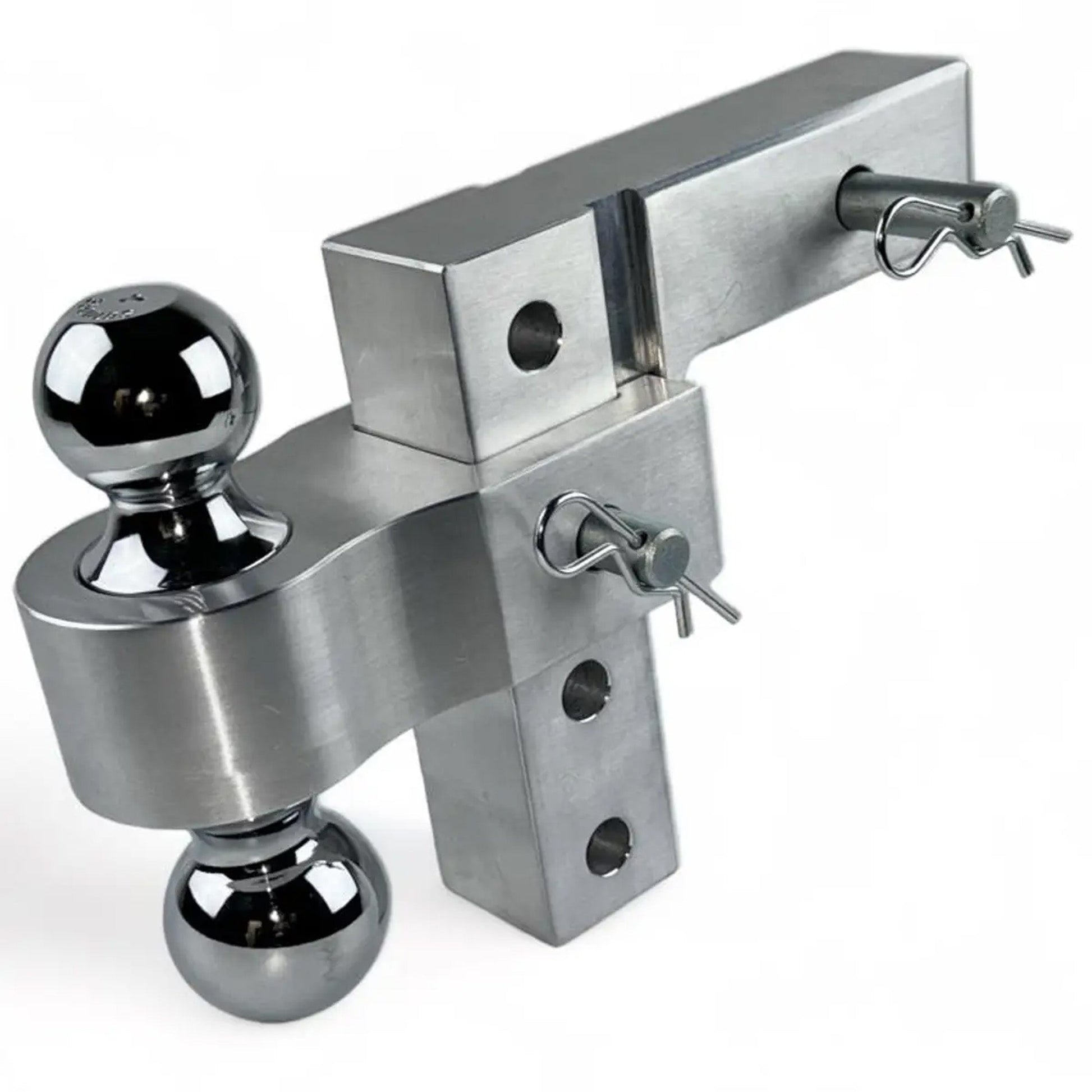 Uriah Products Adjustable Aluminum Hitch Mount with 2" & 2.31" Balls, Silver - Find Fresh Goods
