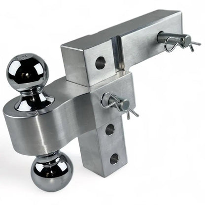 Uriah Products Adjustable Aluminum Hitch Mount with 2" & 2.31" Balls, Silver - Find Fresh Goods