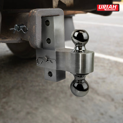 Uriah Products Adjustable Aluminum Hitch Mount with 2" & 2.31" Balls, Silver - Find Fresh Goods