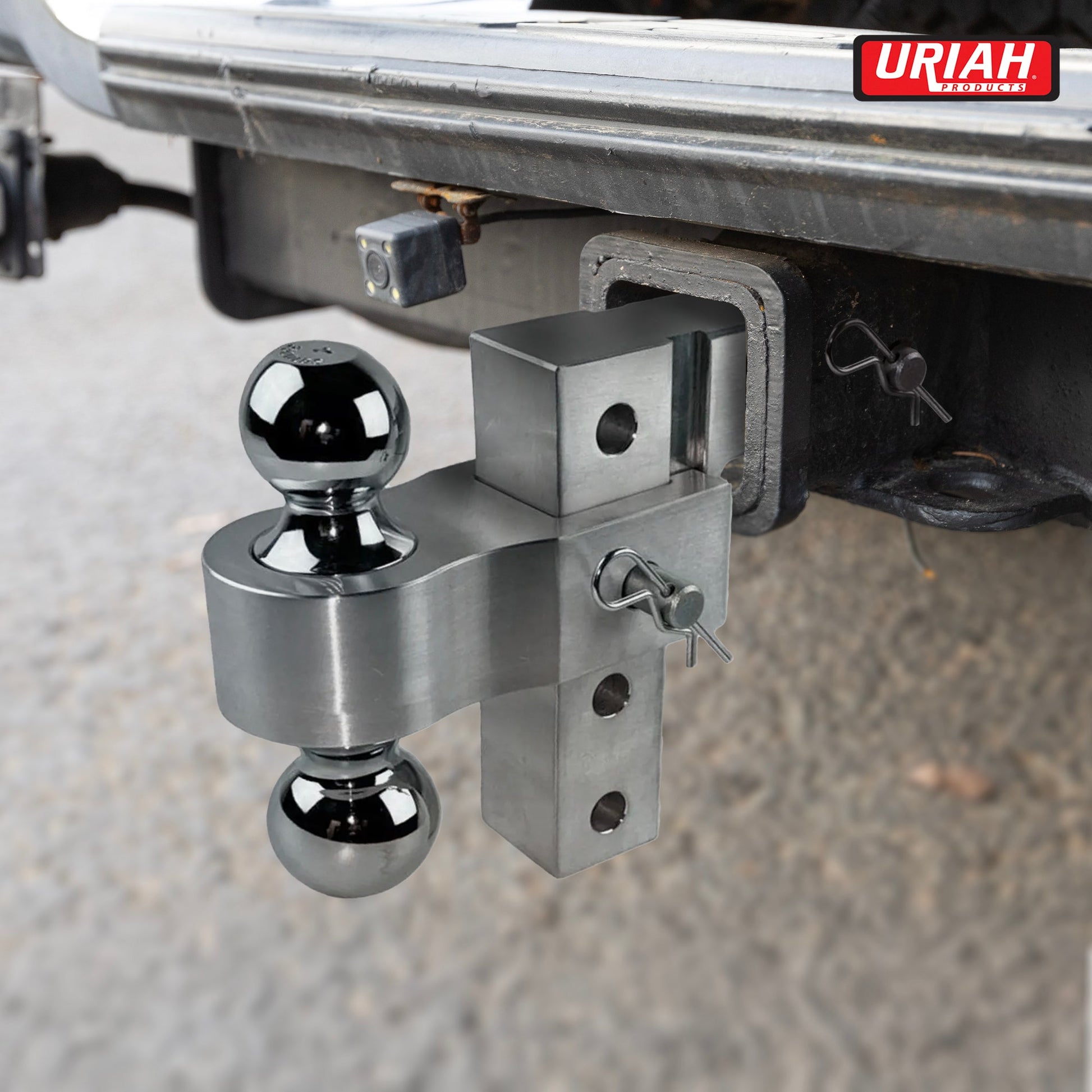 Uriah Products Adjustable Aluminum Hitch Mount with 2" & 2.31" Balls, Silver - Find Fresh Goods
