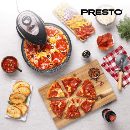 Presto Pizzazz Plus Rotating Pizza Oven, Bake 7-12" Pizzas, Wings, Rolls & More