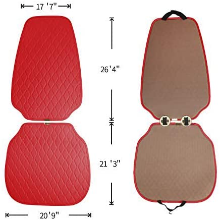 ISFC INSURFINSPORT Leather Front Inside Car Seat Cover Accessory, Red - Find Fresh Goods