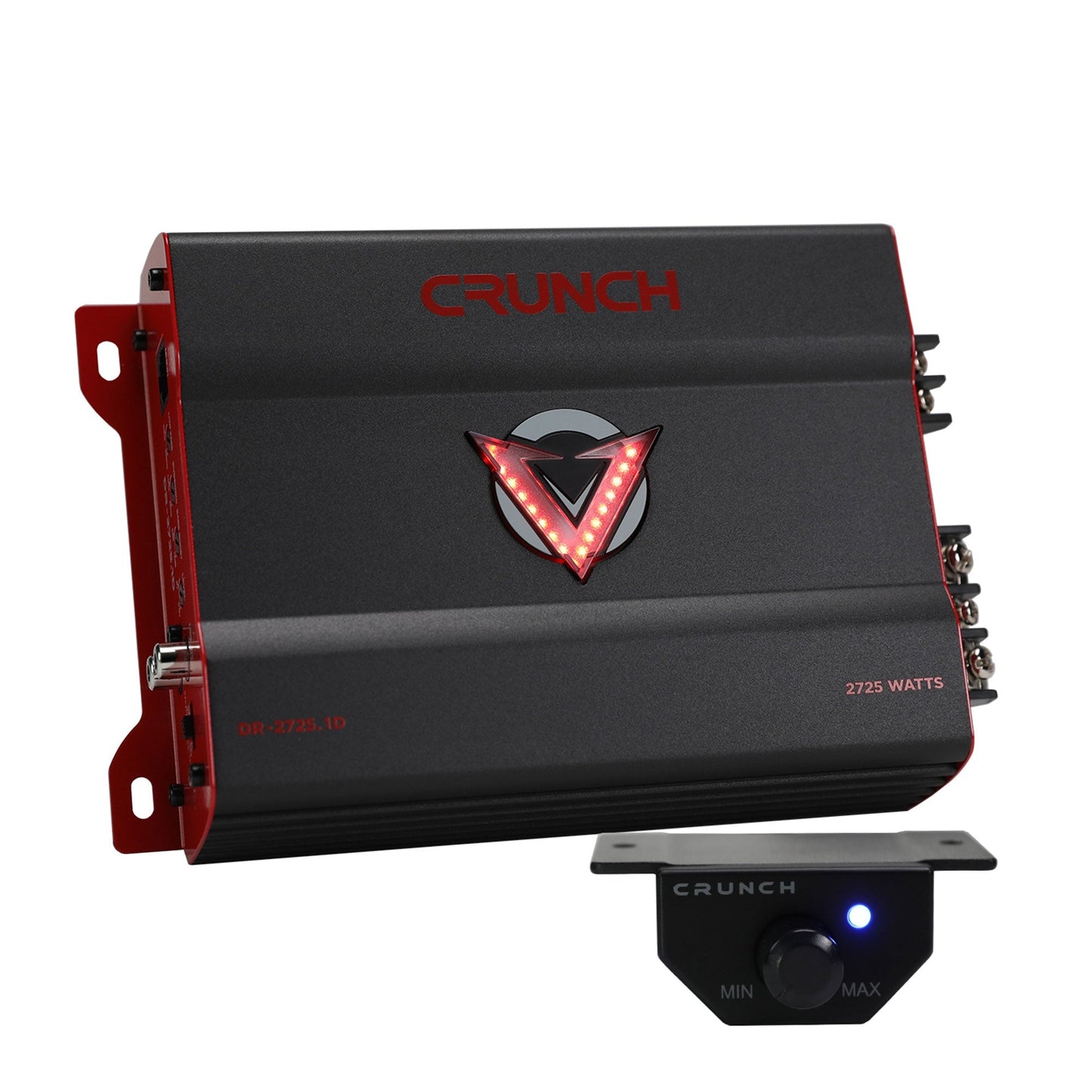 Crunch 2725W Mono block Subwoofer Car Audio Amp, Adjustable Crossover, Bass Knob - Find Fresh Goods