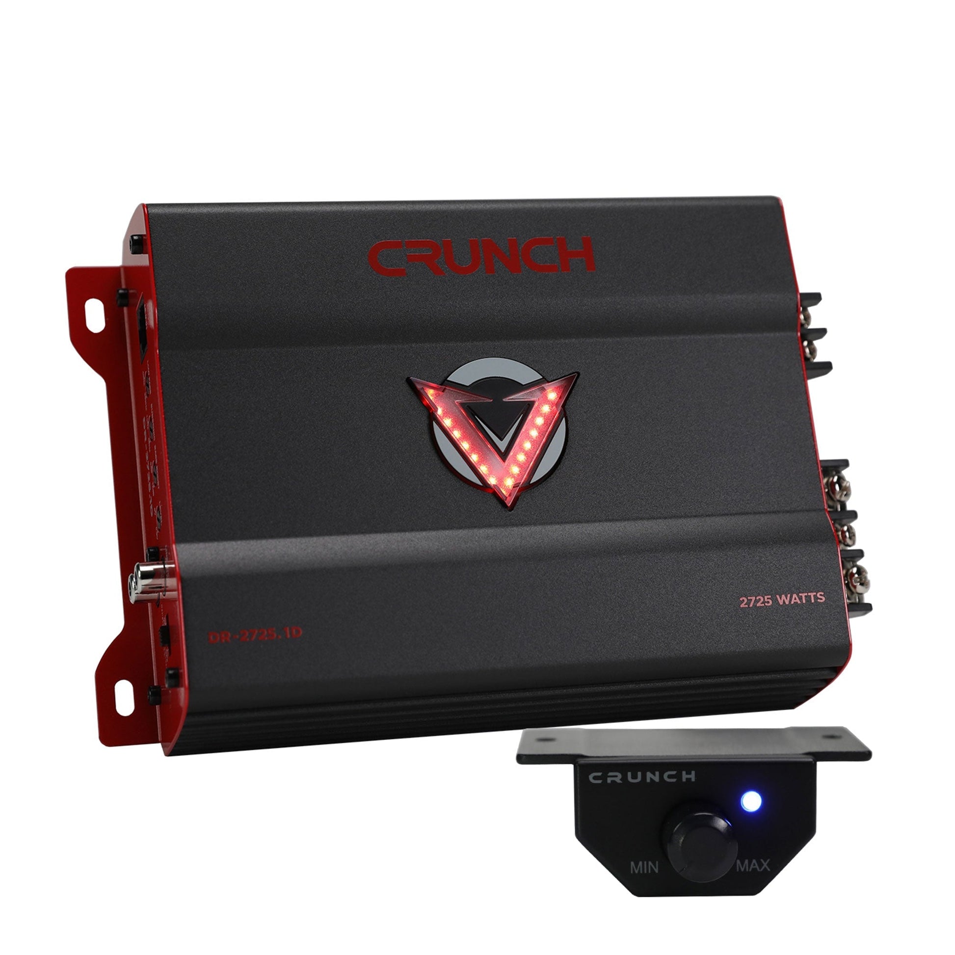 Crunch 2725W Mono block Subwoofer Car Audio Amp, Adjustable Crossover, Bass Knob - Find Fresh Goods