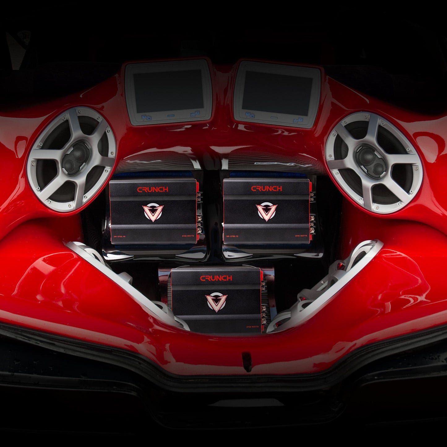 Crunch 2725W Mono block Subwoofer Car Audio Amp, Adjustable Crossover, Bass Knob - Find Fresh Goods