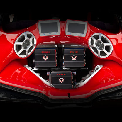 Crunch 3125W 2 Channel Subwoofer Car Audio Amp, Adjustable Crossovers, Bass Knob - Find Fresh Goods