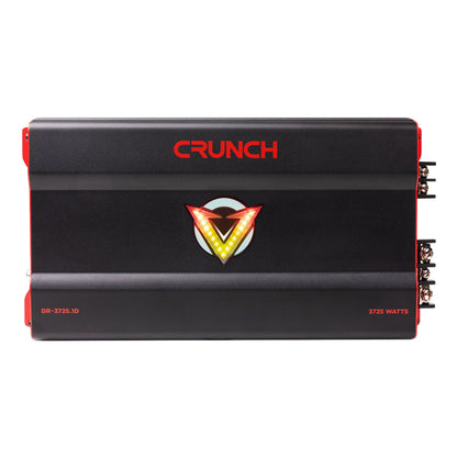 Crunch 3725W Monoblock Subwoofer Car Audio Amp, Adjustable Crossovers, Bass Knob - Find Fresh Goods