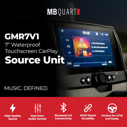 MB Quart Portable Touchscreen Car Stereo Audio System for Boat & UTV, Black - Find Fresh Goods