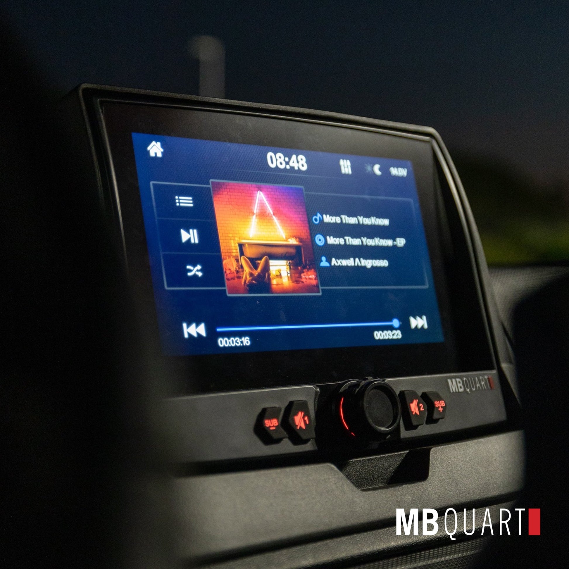 MB Quart Portable Touchscreen Car Stereo Audio System for Boat & UTV, Black - Find Fresh Goods