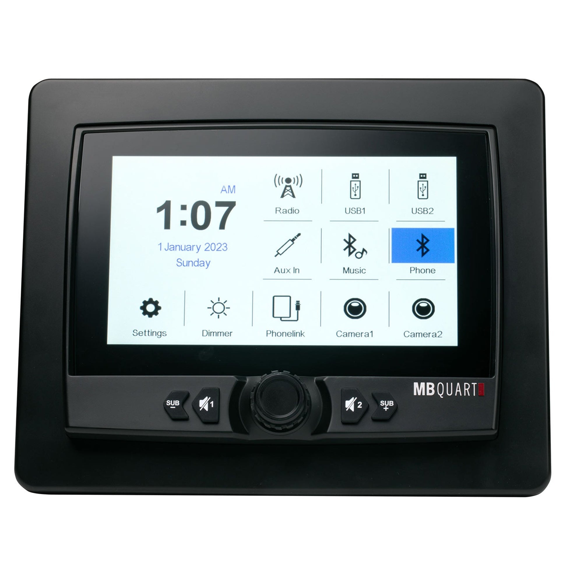 MB Quart Portable Touchscreen Car Stereo Audio System for Boat & UTV, Black - Find Fresh Goods