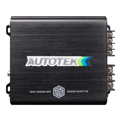 Autotek 3000W 2 Channel Car Audio Amplifier Bass Knob, Street Machine SM-3000.2D - Find Fresh Goods