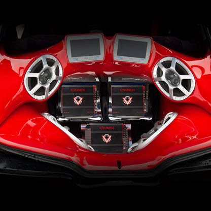 Crunch 2525W 4 Channel Subwoofer Car Audio Amp, Adjustable Crossovers, Bass Knob - Find Fresh Goods