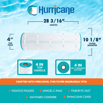 Hurricane Filters HF9442-01 Advanced Pool and Spa Cartridge Filter Replacement