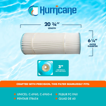 Hurricane Filters HF6960-01 DE Filter Cartridge Replacement for Pools and Spas