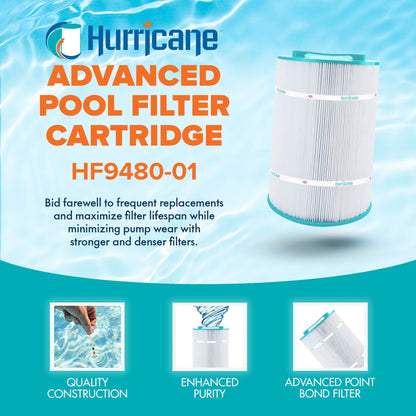 Hurricane Filters HF9480-01 Advanced Pool and Spa Cartridge Filter Replacement