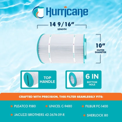 Hurricane Filters HF9480-01 Advanced Pool and Spa Cartridge Filter Replacement