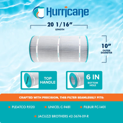 Hurricane Filters HF9481-01 Advanced Pool and Spa Cartridge Filter Replacement
