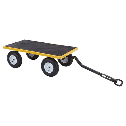 Gorilla Carts Heavy Duty Utility Cart, 1200 lb Outdoor Garden Wagon, Yellow