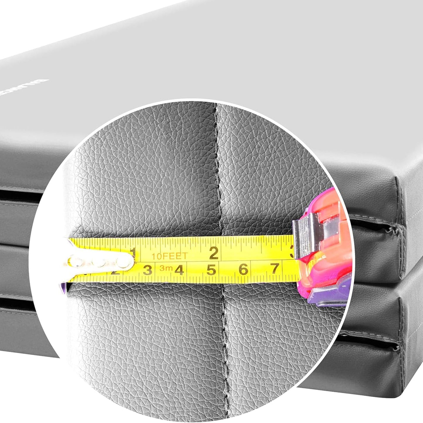 BalanceFrom 4' x 6' x 2" All Purpose Folding Fitness Gymnastics Gym Mat, Grey