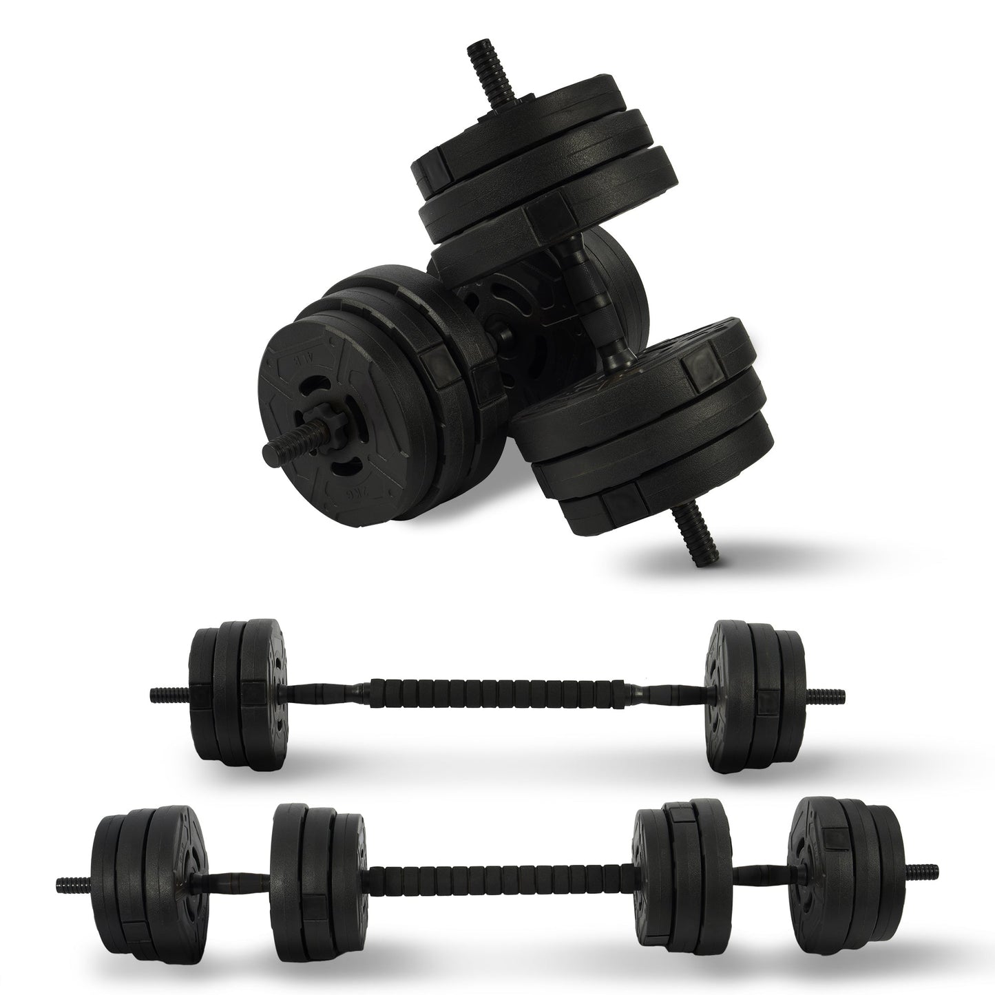 Fitvids 2 in 1 Adjustable Dumbbell Set, 60lbs Free Weights Set with Connector
