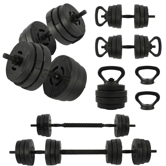 Fitvids 4 in 1 Adjustable Dumbbell Set, 60lbs Free Weights Set with Connector