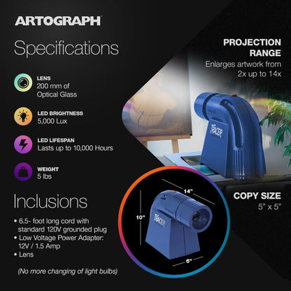 Artograph LED Tracer Opaque Art Projector for Tracing, Drawing, and Crafting