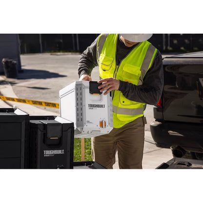 ToughBuilt StackTech Compact Cooler, Stackable 16 Qt Hard Shell Ice Chest, White