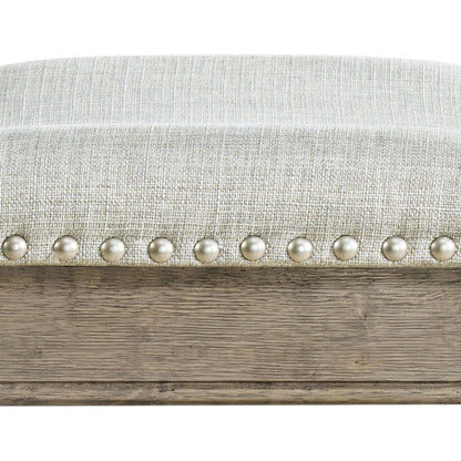 ROME + OAK Parker Backless Saddle Kitchen Counter Stool, Oak, Grey Upholstery