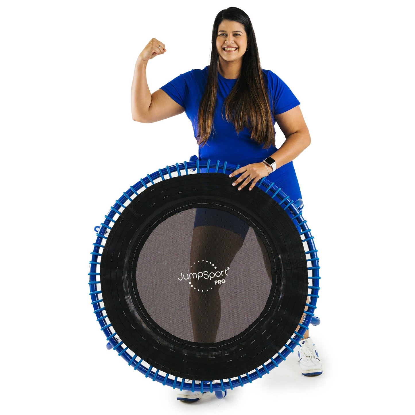 JumpSport 350 PRO Fitness Trampoline, Cardio Workout Equipment, 39 Inch, Blue