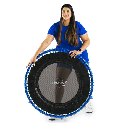 JumpSport 350 PRO Fitness Trampoline, Cardio Workout Equipment, 39 Inch, Blue